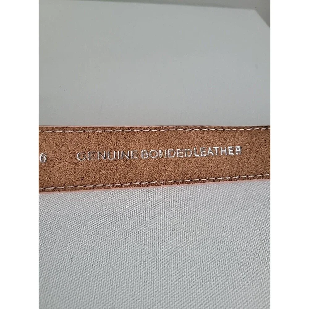 Pink Western-Style Leather Belt with Two-Tone Decorative Buckle